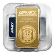 5 oz Gold Bar - APMEX (In Capsule)