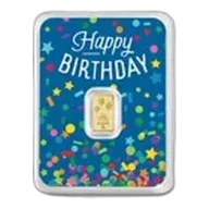 1/2 gram Gold Bar - Happy Birthday (Confetti Card TEP)
