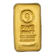 100 gram Cast-Poured Gold Bar - 9Fine Mint