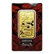 2025 50 gram Gold Bar - PAMP Good Luck Yellow Dragon (Assay)