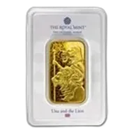 1 oz Gold Bar - The Royal Mint Una and the Lion Great Engravers