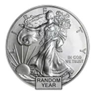 1 oz American Silver Eagle Coin BU (Random Year)