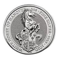 2020 Great Britain 2 oz Silver Queen's Beasts The White Horse