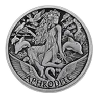 2022 Tuvalu 1 oz Silver Antiqued Gods of Olympus (Aphrodite)