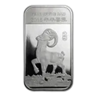 1 oz Silver Bar - APMEX (2015 Year of the Ram)