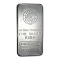 10 oz Silver Bar - Engelhard (Tall, "E" Globe Logo)