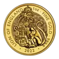 2022 Tudor Beasts Lion of England 1 oz Gold Bullion Coin