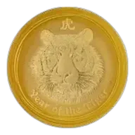 2010 Year of the Tiger Perth Mint Lunar 1 oz Gold Bullion Coin