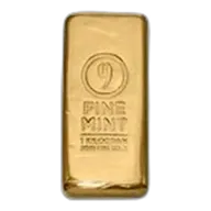 1 Kilo Cast-Poured Gold Bar - 9Fine Mint