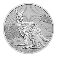 Pre-Owned 2023 Australian Mother and Baby Kangaroo 2oz Silver Coin - VAT Free