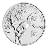 Pre-Owned 2016 UK Lunar Monkey 1oz Silver Coin - VAT Free
