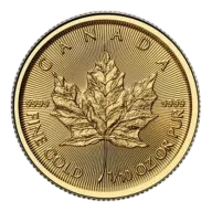2025 1/10 oz Canadian Gold Maple Leaf Coin BU