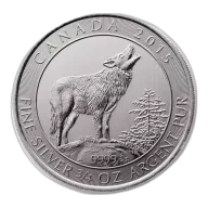 3/4 oz RCM Silver Grey Wolf - 2015