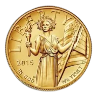 2015-W 1 Oz American Liberty High Relief Gold Coin - BU (with Box and COA)