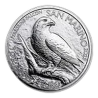 2025 San Marino 1 oz Silver Peregrine Falcon BU
