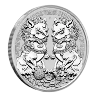 2020-P 1 oz Australian Guardian Lions Double Pixiu Silver Coin