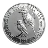 1999 Australia 1 oz Silver Kookaburra