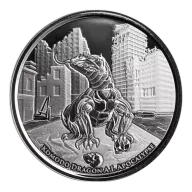 2022 1 oz Tokelau Silver Komodo Dragon A.I. Apocalypse Coin
