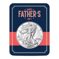 2026 1 oz American Silver Eagle Coin (BU, Father's Day Card)