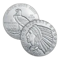 1 oz Incuse Indian Silver Round