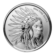 Buffalo Girl Scottsdale Mint 1oz .9999 Silver BU Round