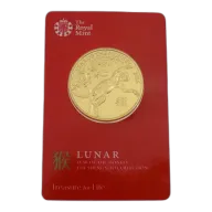 Pre-Owned 2016 UK Lunar Monkey 1oz Gold Coin - Carded