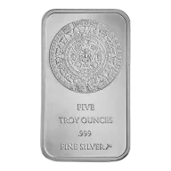5 oz SilverTowne Aztec Calendar Silver Bar (New)