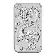 Pre-Owned 2019 Australian Dragon Rectangular 1oz Silver Coin - VAT Free