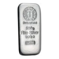 500 gram Silver Bar - Argor-Heraeus (Switzerland)
