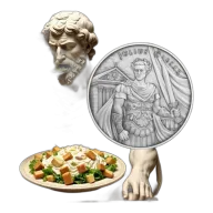 Silvertowne Mint 1oz Legendary Warrior Julius Caesar Silver Round in Capsule (1oz)