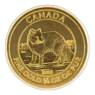 2014 1/4 Oz Canadian Arctic Fox Gold Coin - BU
