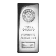 100 oz Royal Canadian Mint Silver Bar