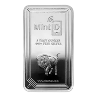 5 oz MintID Buffalo Silver Bar .999+ Fine (NFC Chip)