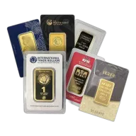 Mix Mints - 1 oz .999 Fine Gold Bar With Assay Card - Secondary Market
