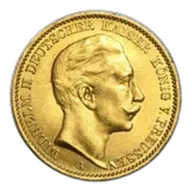 1888-1913 Germany .2304 oz Gold 20 Marks Prussia William II