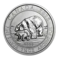 2015 1.5 oz Silver Canadian $8 Polar Bear & Cub - Secondary Mark
