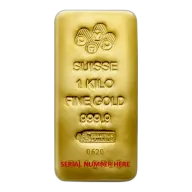 Pamp Suisse - 1 Kilo ( 32.15 Troy Oz ) Gold Bar 0.9999 Fine Gold