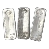 100 oz Silver Bar - Johnson Matthey Canada A Series Serial # .999 Fine Silver