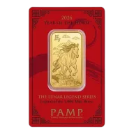 2026 1 oz Gold Bar - PAMP Year of the Horse (Assay, Sleeve)