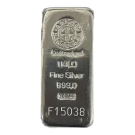 Argo-Heraeus 1 Kilo Cast Silver .999 Fine Silver Bar