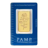 1 oz PAMP Suisse Rosa Gold Bar (New w/ Assay)