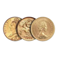 Great Britain 1/2 Gold Sovereign Coin (Mixed Types, Random Year, Varied Condition)