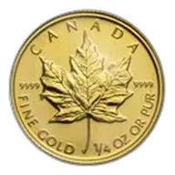 1992 Canada 1/4 oz Gold Maple Leaf BU