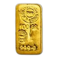 100 gram Gold Bar - Rothschild (Mocatta, .9999 Fine)