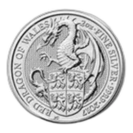 2017 Great Britain 2 oz Silver Queen's Beasts The Dragon