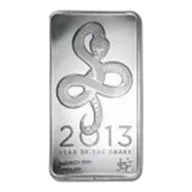 10 oz Silver Bar - OPM (2013 Year of the Snake)
