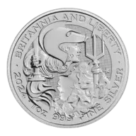 2024 1 oz British Silver Britannia and Liberty Coin BU