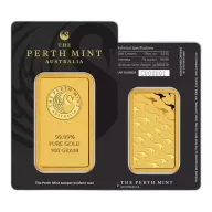 100g Minted Gold Bar Perth Mint