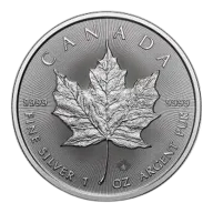 2025 1 oz Canadian Silver Maple Leaf Coin BU