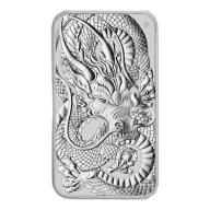 Pre-Owned 2021 Australian Dragon Rectangular 1oz Silver Coin - VAT Free